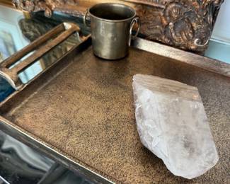 Quartz crystal cluster specimen