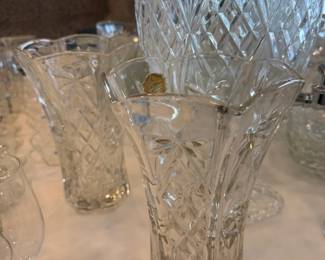 Cut glass vases