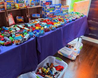 Toy trains and die-cast vehicle collection