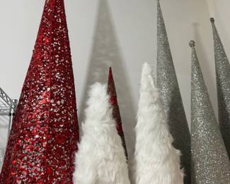 Glitter cone Christmas trees