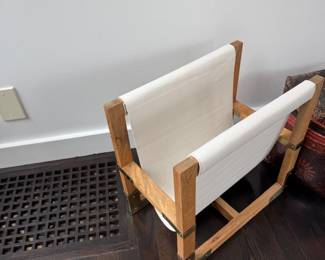 Wood and canvas safari sling chair