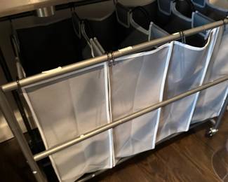 Rolling laundry sorter cart