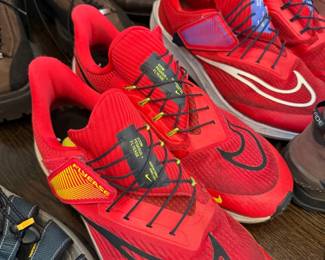 Nike red running shoes