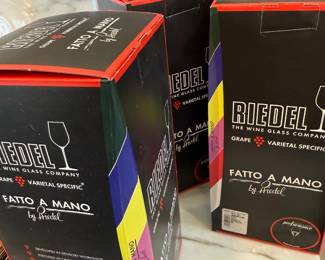 Riedel Fatto a Mano wine glasses, boxed