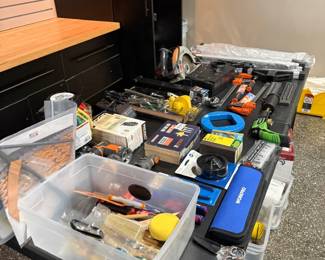 Assorted tools and workshop supplies