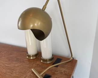 Mid-century brass dome desk lamp