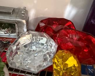 Mylar balloons and holiday decor
