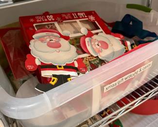Santa signs and Christmas decor