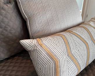 Assorted decorative throw pillows