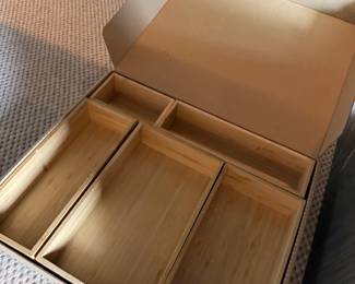 Bamboo drawer organizers