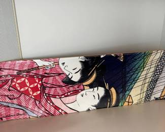 Japanese woodblock print panel