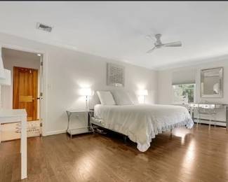 KING SIZED BED, MATTRESS AND BOX SPRING + HEADBOARD. SIDE TABLES. ALL AVAILABLE FOR PRE-SALE