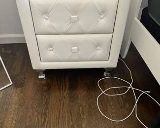 DETAIL OF BEDROOM FURNITURE, 2 END TABLES & DRESSER. AVAILABLE FOR PRE-SALE.