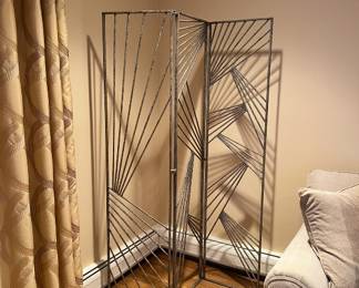 Cool metal room screen. 300.00, pls text for availability