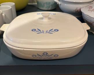 Blue cornflower Corningware