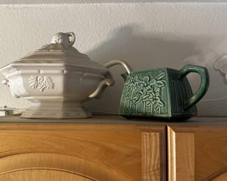 Vintage punch bowl, teapot