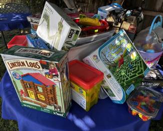 Toys and games -Legos, Marble Run, Lincoln Logs