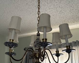 Blue Delft Chandelier