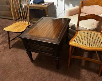 Hammary Vintage Coffee Table & chairs, Cane Chair,