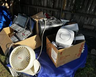 Electronics - Phones, fans, portable heaters, shredder