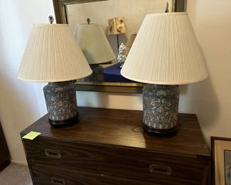 Ceramic Lamps and Dresser