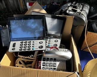 Phones - 5 hearing amplified and captioning phones