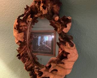 Fall framed mirror