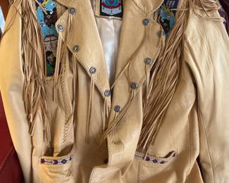 Ren Ellis Renegade leather beaded coat / jacket.