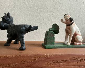 New cast iron dog and RCA "Nipper" dog