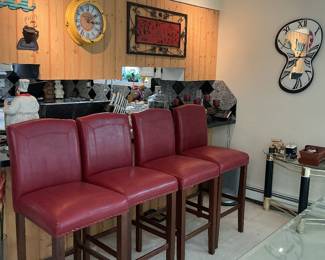 Red bar chairs