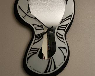 Melting mirror clock ( Picasso influenced)