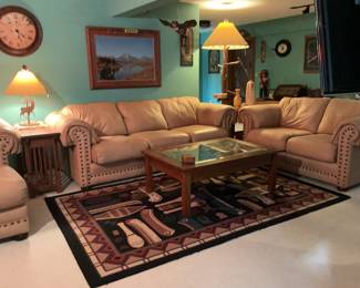 Yellowstone decor- Loren Mitchell leather sofa set