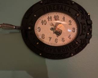 Fireball cast iron clock