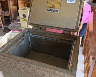 Vintage Victor fire safe lock box