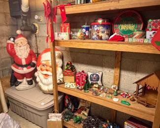Christmas blowmolds, holiday decor
