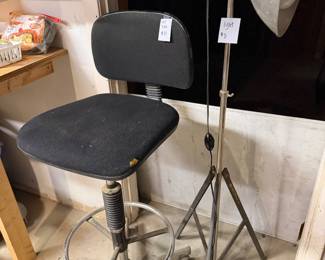 Tall work stool, spotlight