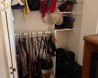 Purses, Bags, hats, suitcases