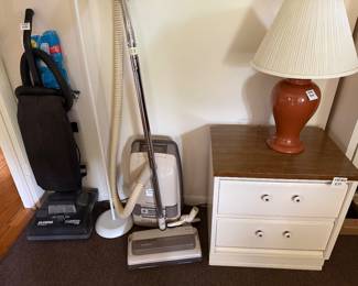 Vacuums, endtable, lamp