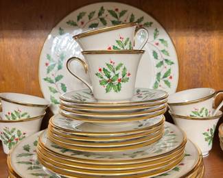 Lenox "Holiday" China--8 sets-(4-4pc place settings) plus serving pieces