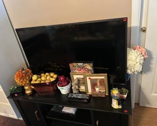 Vizio Smart TV with remote, TV Stand, House Decor
