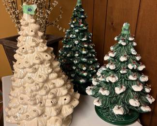 Vintage ceramic Christmas Trees