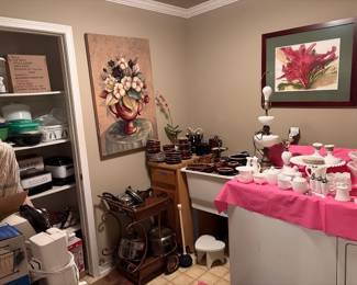 Hull Pottery & Milk Glass