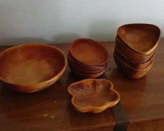 Collection of Handcrafted Wood Bowls Pacific Merchants AcaciaWare Others