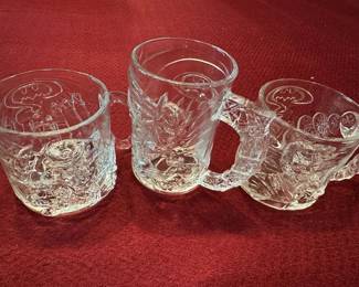 McDonalds Batman Forever Glass Mug Collection Batman, Riddler TwoFace
