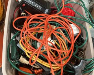 PICKERS Tote Full of Extension Cords Electrical Accessories