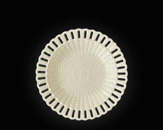 Antique Wedgwood Creamware Basketweave Plate