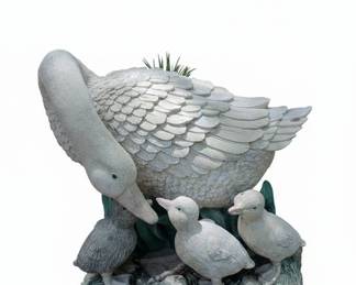 Duck and Ducklings Garden Statue