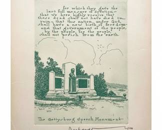 The Gettysburg Speech Monument Print