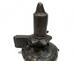 Vintage Shiva Lingam and Dark Glazed Bean Pot