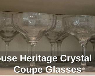 Princess House Heritage Crystal Champagne Coupe Glasses
